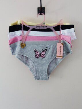 Juicy Couture 5-Pack Soft Stretchy Cotton Cheeky Panties Butterfly XL NWT!
